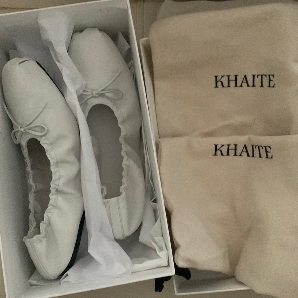 Khaite Ashland leather ballet flats